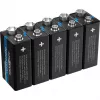 Ansmann 1505-0002 - batteria monouso - litio - 9 V - 5 pz. - nero - -40 - 60 °C