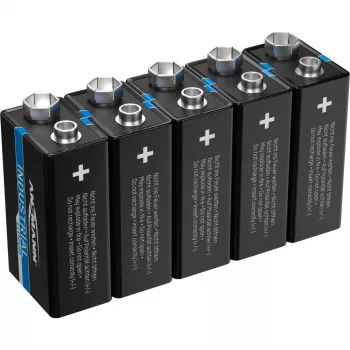 Ansmann 1505-0002 - batteria monouso - litio - 9 V - 5 pz. - nero - -40 - 60 °C
