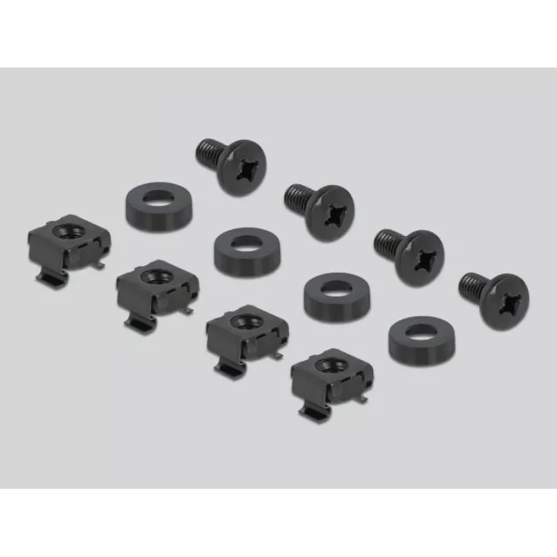 Delock 66884 Pannello per guida DIN da 19 pollici, 2U, nero