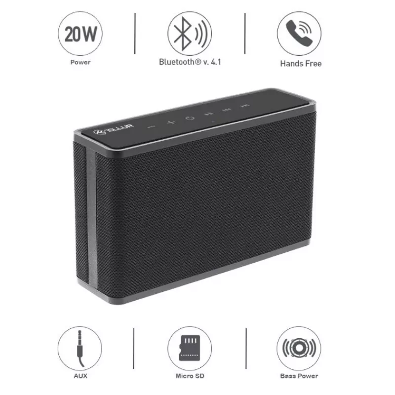 Altoparlante portatile Tellur altoparlante Bluetooth Apollo nero