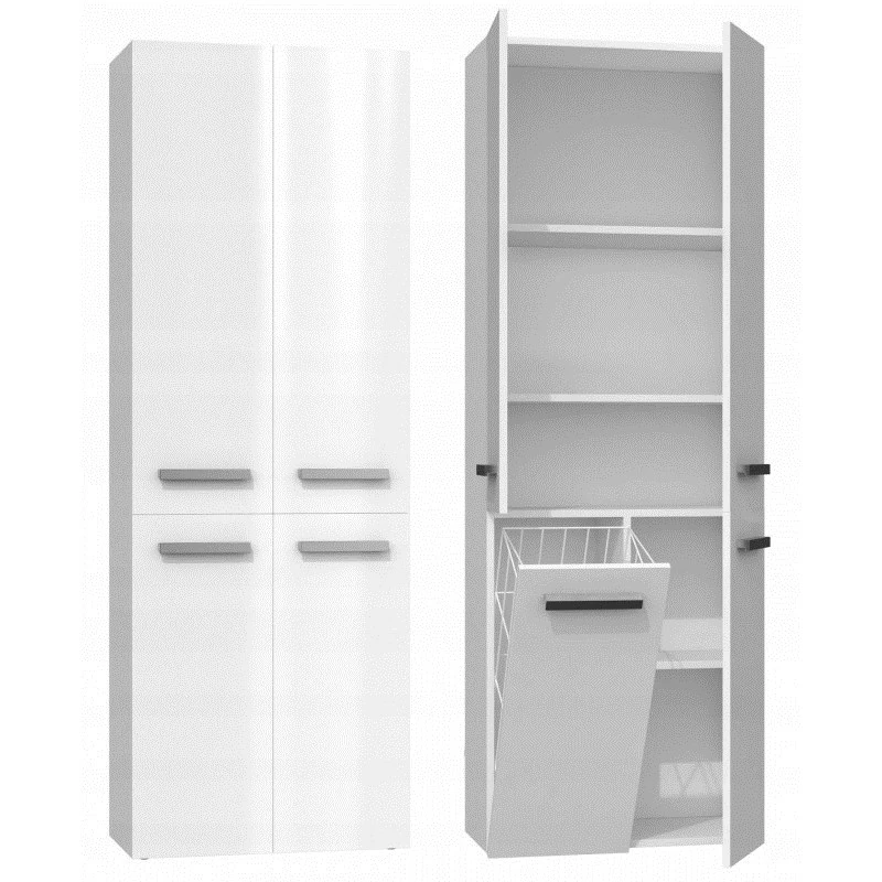 Topeshop NEL 1K DD armadietto bagno in bianco lucido
