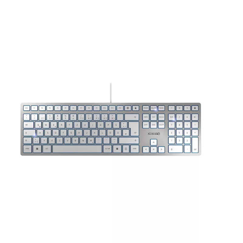 Tastiera CHERRY KC 6000 sottile universale USB QWERTZ tedesco argento