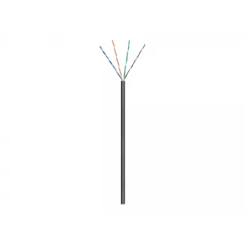 Wentronic goobay - Avvolgicavo - 100,0m - UTP - CAT 5e - esterno, trefolo - nero (57196)