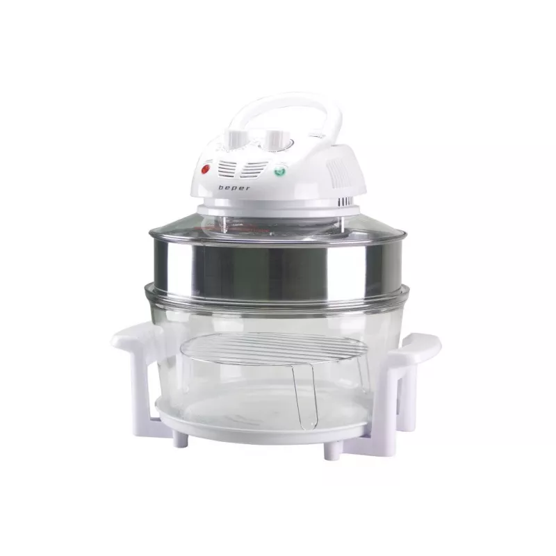 Cuocivapore elettrico Beper BF.640 a 2 piani, timer regolabile, cuocivapore da tavolo