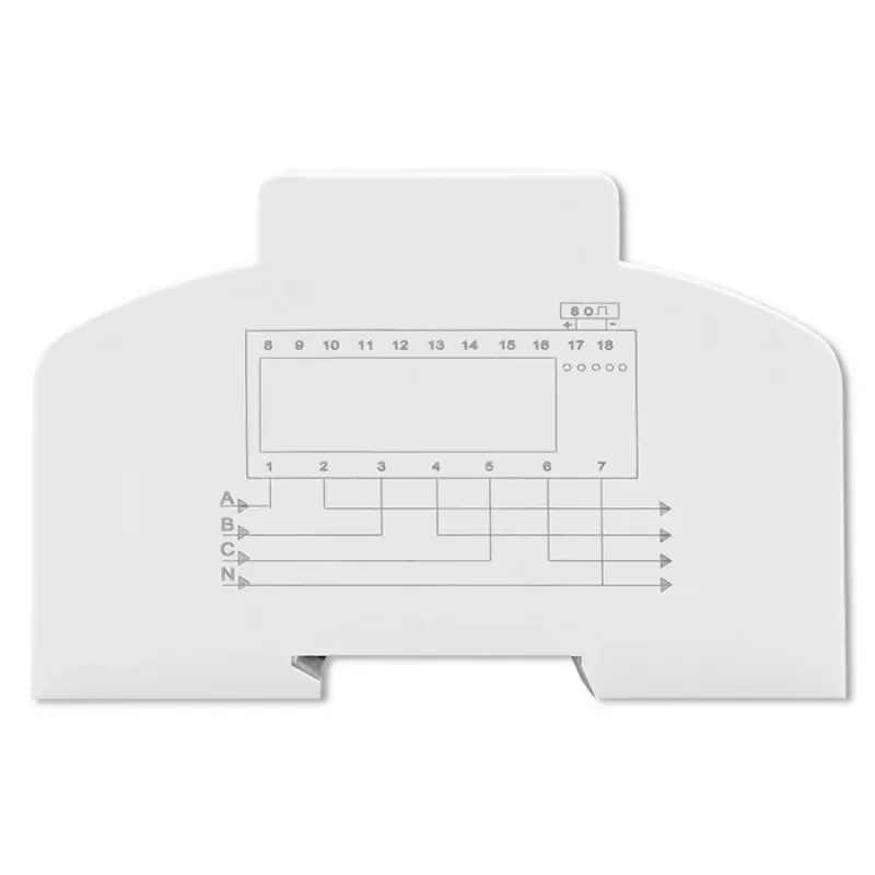 Contatore elettronico bidirezionale trifase Qoltec | Contatore di consumo energetico per guida DIN | 400V | 100A | LCD | 4P