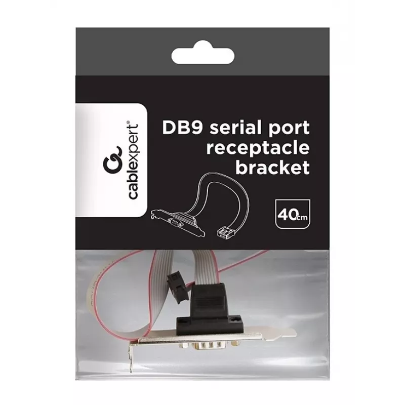 Gembird CC-DB9ML-01 staffa porta seriale DB9 con cavo a 10 pin, low profile