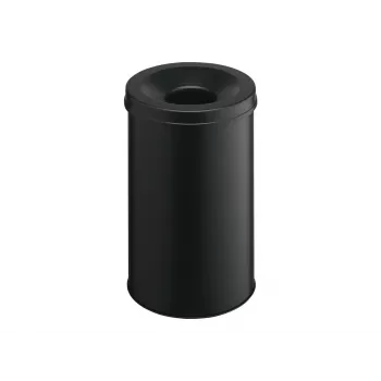 Cestino portarifiuti rotondo in acciaio nero Durable 330601