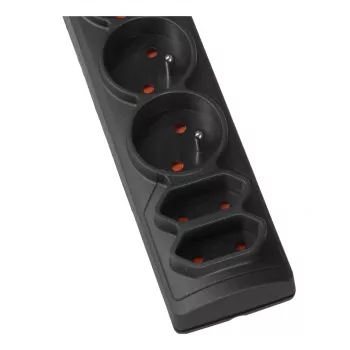 HSK DATA P& prolunga 3 m 5 prese AC interno/esterno nero
