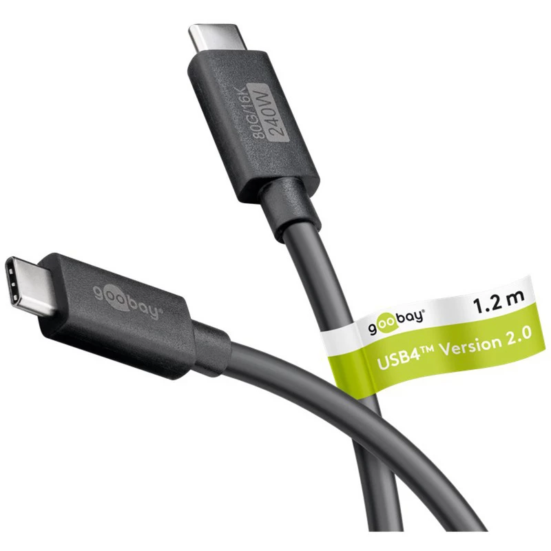 Cavo USB-C WENTRONIC USB4 Gen4 1.2m — supporta 16k@60Hz e 4K@120Hz
