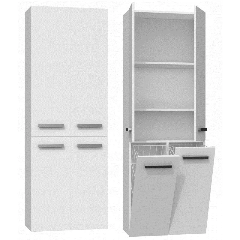 Topeshop NEL 2K DD armadietto bagno bianco
