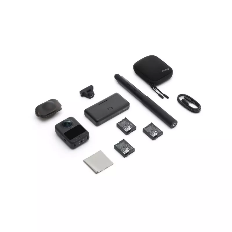 DJI Osmo 360 Adventure Combo CP.OS.00000442 action camera 8K 360°, 120 MP, CMOS da 1/1,1 pollici, display da 2 pollici, 128 GB, Wi-Fi, IP68