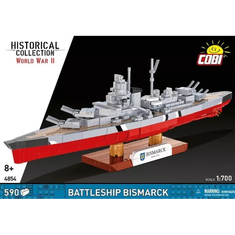Kit Cobi corazzata Bismarck modello, 590 pezzi