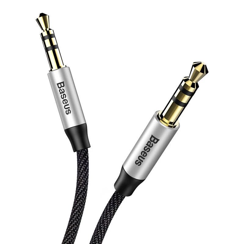Cavo audio Baseus Yiven jack 3,5 mm M30 1,5 m argento + nero