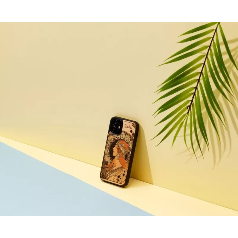 Custodia per cellulare Man and Wood per iPhone 12 mini — serie Zodiac, nero