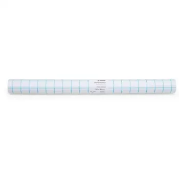 HERMA pellicola adesiva per protezione libri, 400 mm x 5 m trasparente, pellicola lucida in PP, linee a griglia sul (7005)