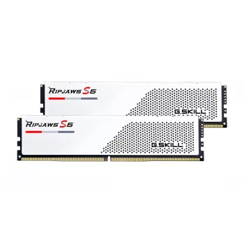 DIMM 32 GB DDR5-5600 (2x 16 GB) kit dual, memoria bianco, F5-5600J4040C16GX2-RS5W, Ripjaws S5, INTEL XMP