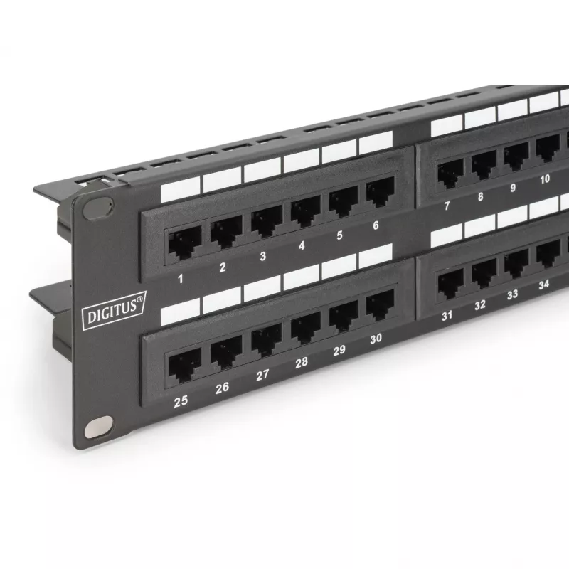 DIGITUS - Patch Panel - RJ-45 X 48 - grigio, RAL 7035 - 2U - 48 porte (DN-91648U)