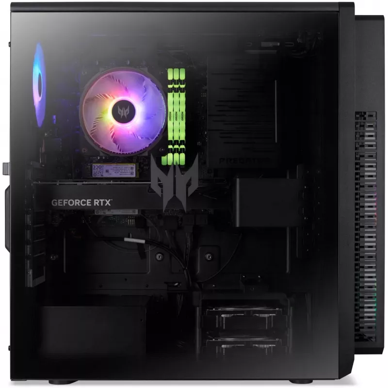 Desktop PC Acer Predator PO5-660 — Intel Core Ultra 7 265F 5,3 GHz, 32 GB DDR5, 2 TB SSD, NVIDIA GeForce RTX 5070, Windows 11 Home, nero