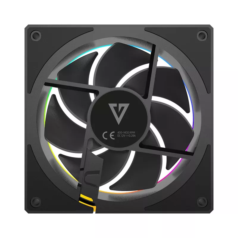 Ventola per case MODECOM VOLCANO LOOP 120 ARGB, 120 mm, PWM, 400–1400 giri/min, nero