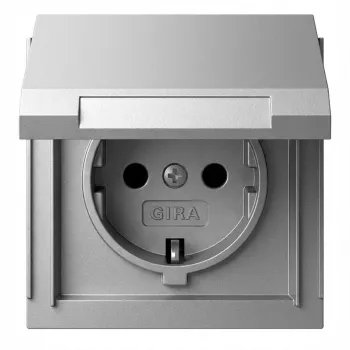 GIRA 445465 SCHUKO KD Gira TX_44 F alluminio (445465)