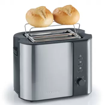 Severin 2589 2 fette 800 W nero, acciaio inox