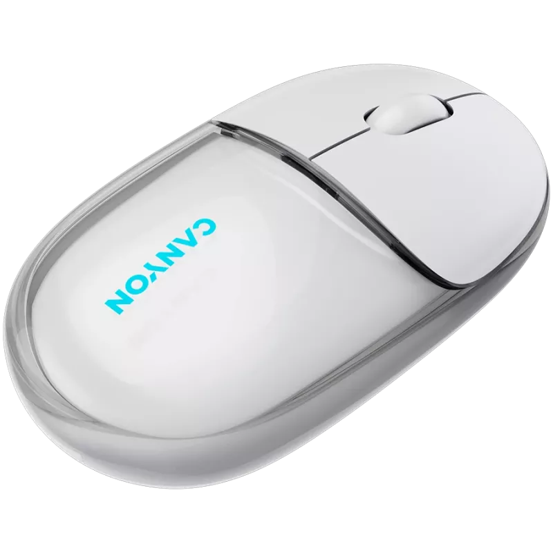 Mouse CANYON OnClick 24 BT/ wireless trasparente/bianco