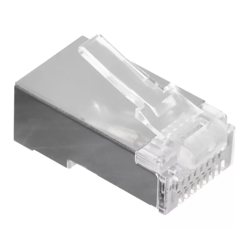 Connettore RJ-45 LANBERG PLS-5000EZ, Cat5e, F/UTP (FTP), grigio, 100 pz.
