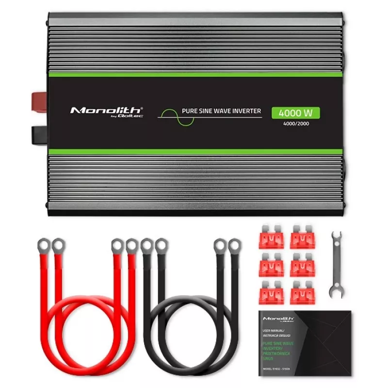 Qoltec Monolith Alimentatore auto 4000 W Nero