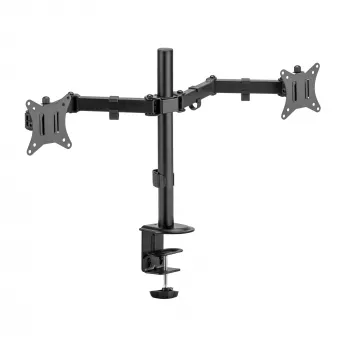 Supporto a parete per monitor SBOX LCD-352/2-2 per schermi 13–32 pollici, doppio braccio, portata 2×8 kg, VESA 100×100