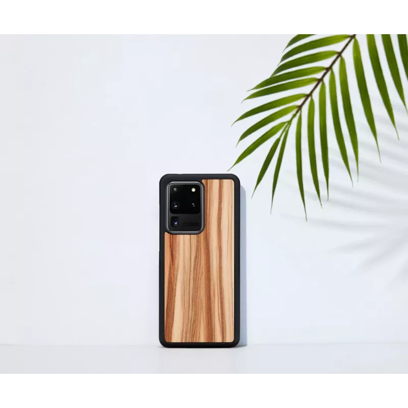 Custodia per cellulare Man and Wood per Samsung Galaxy S20 Ultra — cappuccino nero