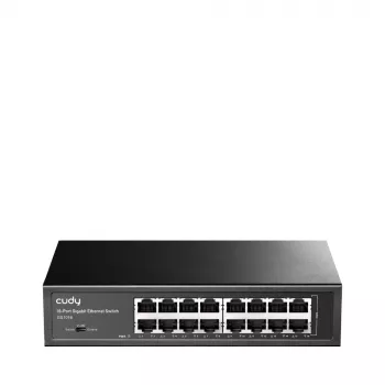 Switch di rete Cudy GS1016 — 16 porte Gigabit Ethernet (10/100/1000), switching 32 Gbit/s, montaggio a rack, alimentazione AC