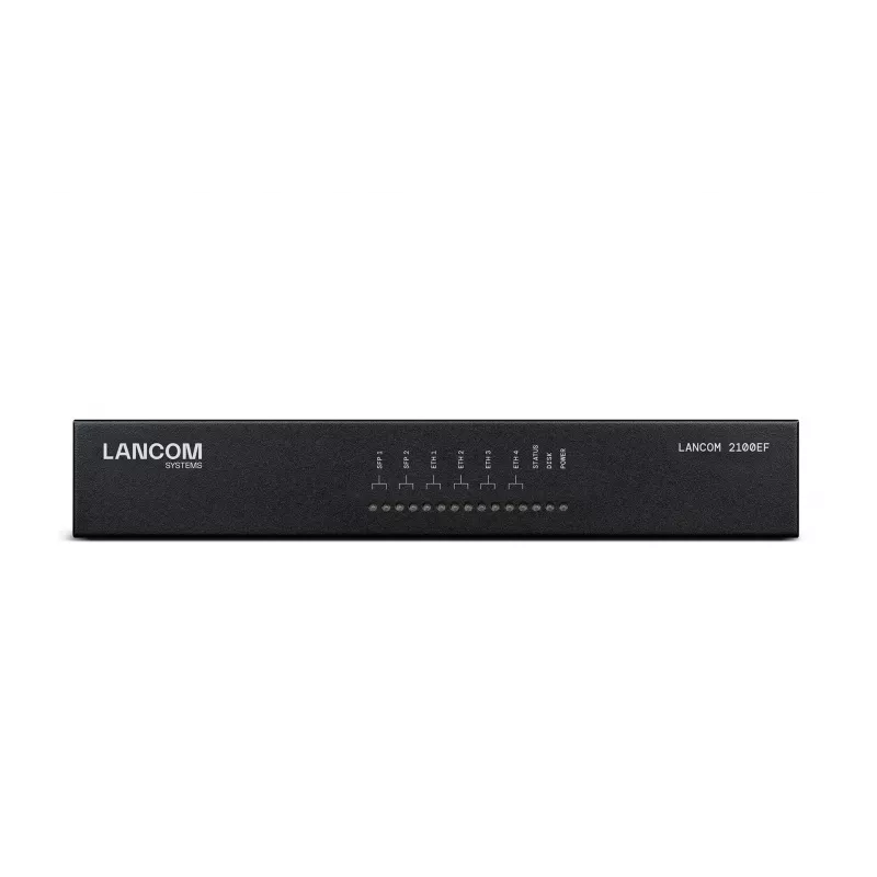 LANCOM 2100EF – Gateway SD-WAN – con fibra ottica ed Ethernet – 1GbE, 2.5GbE – 1U – gestito in cloud – installazione a tavolo/rack (61109)