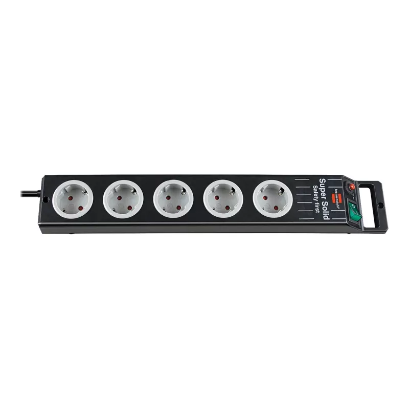 Prolunga elettrica Brennenstuhl 1153380115 2,5 m 5 prese AC nero grigio