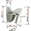 Vogels | Supporto per diffusori | VLB500 | Rotazione, Inclinazione | Portata massima 5 kg | argento