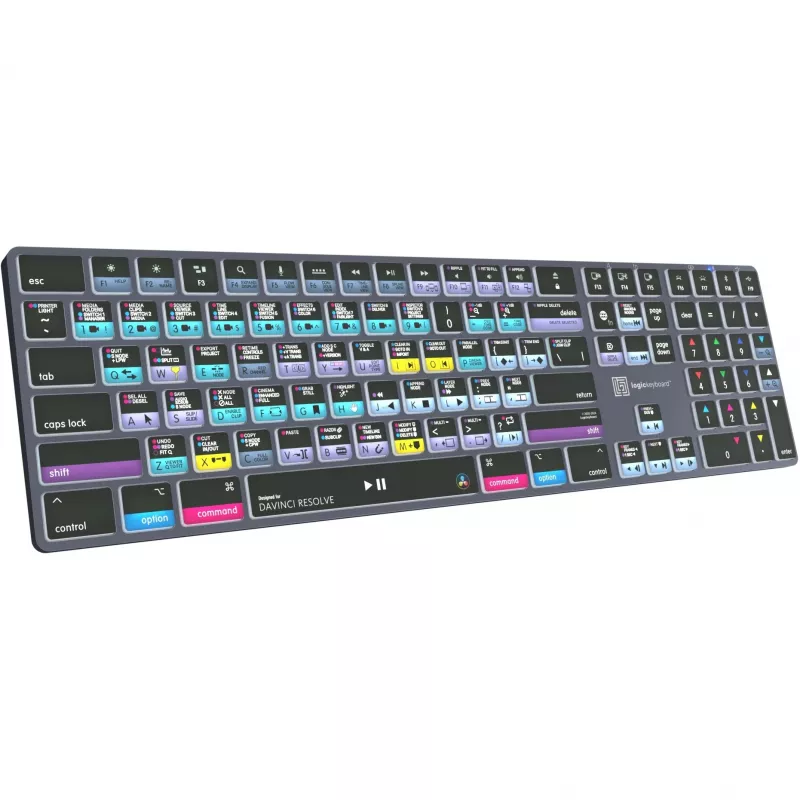 Logickeyboard DaVinci Resolve 18 Titan LKB-RESB-TM-UK tastiera per Mac, layout UK