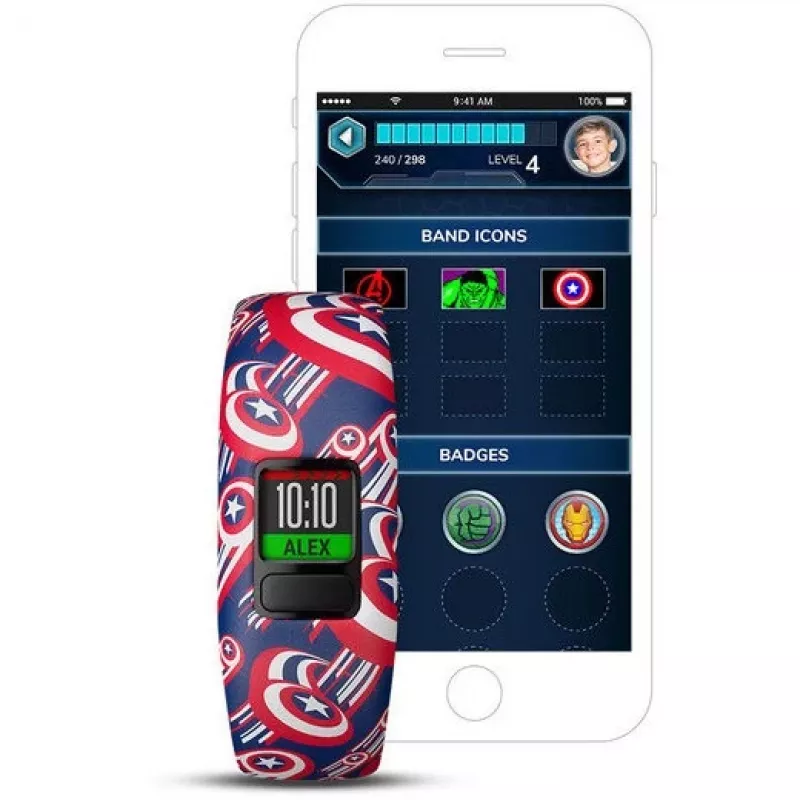 Garmin vivofit jr. 2 Marvel Captain America activity tracker per bambini