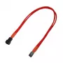 Nanoxia 900300017 cavo di prolunga per alimentazione ventola, Molex a 3 pin da femmina a maschio, 0,3 m, rosso