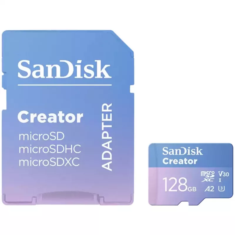 SanDisk Creator - scheda di memoria flash (adattatore microSDXC-a-SD incluso)