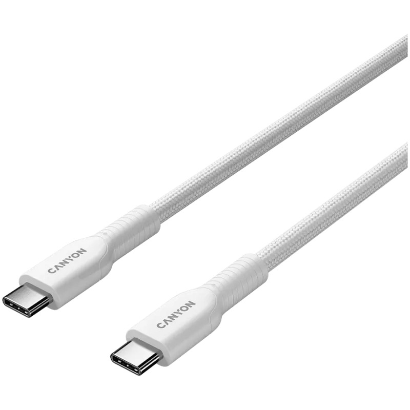 CANYON cavo OnWire 60CL C-C 60W COLOR intrecciato 1m bianco