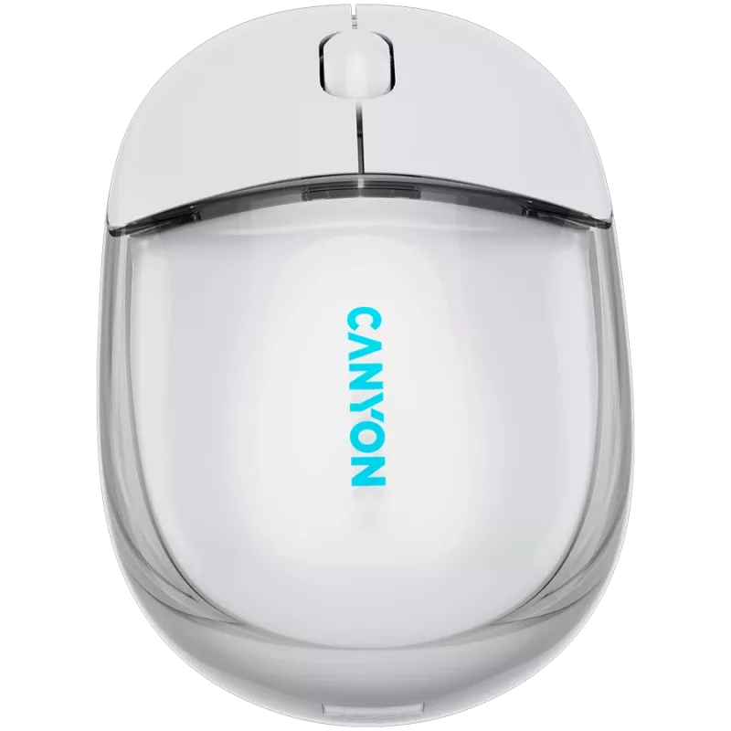 Mouse CANYON OnClick 24 BT/ wireless trasparente/bianco