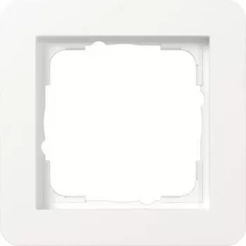 Placca di copertura Gira E1 1 canale, bianco puro (Modello 0211150) per interruttori e prese