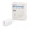 Adattatore presa USB doppio 65W, 2xUSB-C, bianco