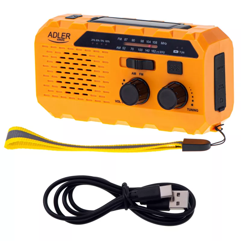 Radio portatile Adler AD 1197 con torcia e funzione sveglia