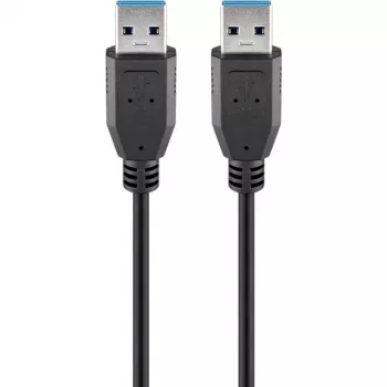 Wentronic Goobay cavo USB 3.0 SuperSpeed, nero, 1,8 m - connettore maschio USB 3.0 (Type-A) > connettore maschio USB 3.0 (Type-A) (93928)