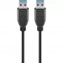 Wentronic Goobay cavo USB 3.0 SuperSpeed, nero, 1,8 m - connettore maschio USB 3.0 (Type-A) > connettore maschio USB 3.0 (Type-A) (93928)