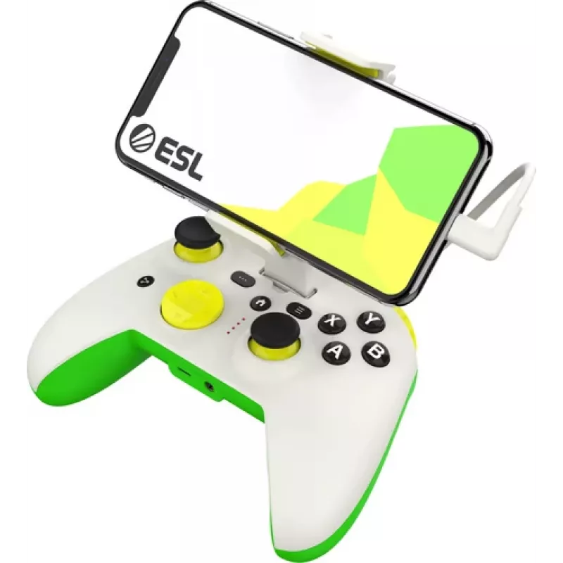 Gamepad RiotPWR RP1925ESL USB Type-C con filo verde bianco giallo