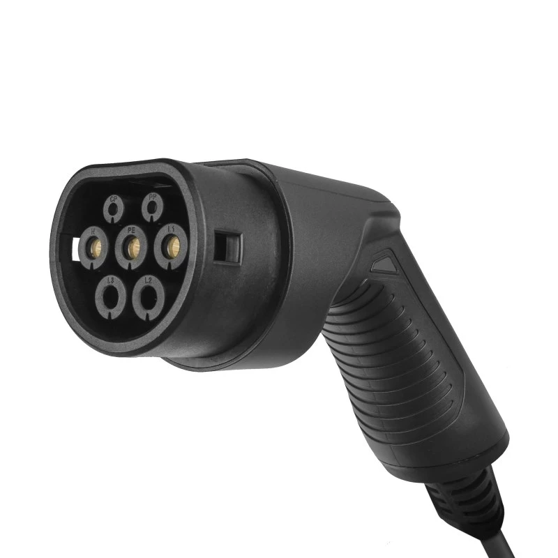Stazione di ricarica per veicoli elettrici Green Cell EV14 22 kW nero alluminio a parete