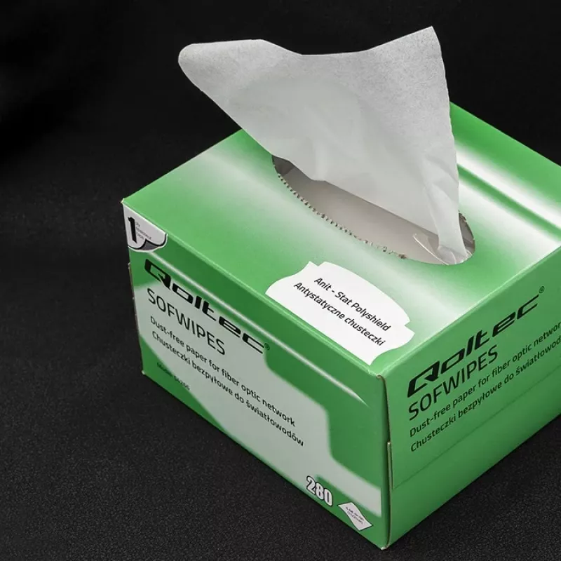 Salviette per fibre ottiche senza pelucchi Qoltec