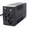 Qoltec Monolith UPS doppia conversione Online 0,65 kVA 360 W 2 prese AC
