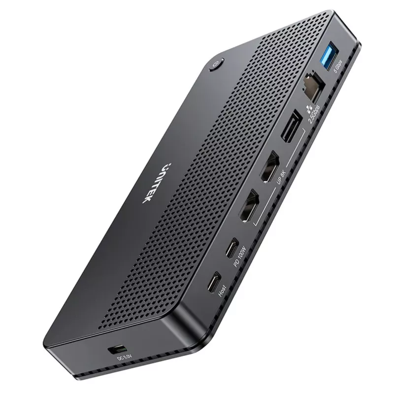 Docking station UNITEK D1104A01 USB4 con cavo 100 W Power Delivery